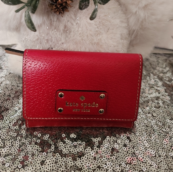 kate spade Handbags - Kate Spade Red Leather Women's Wallet NWOT